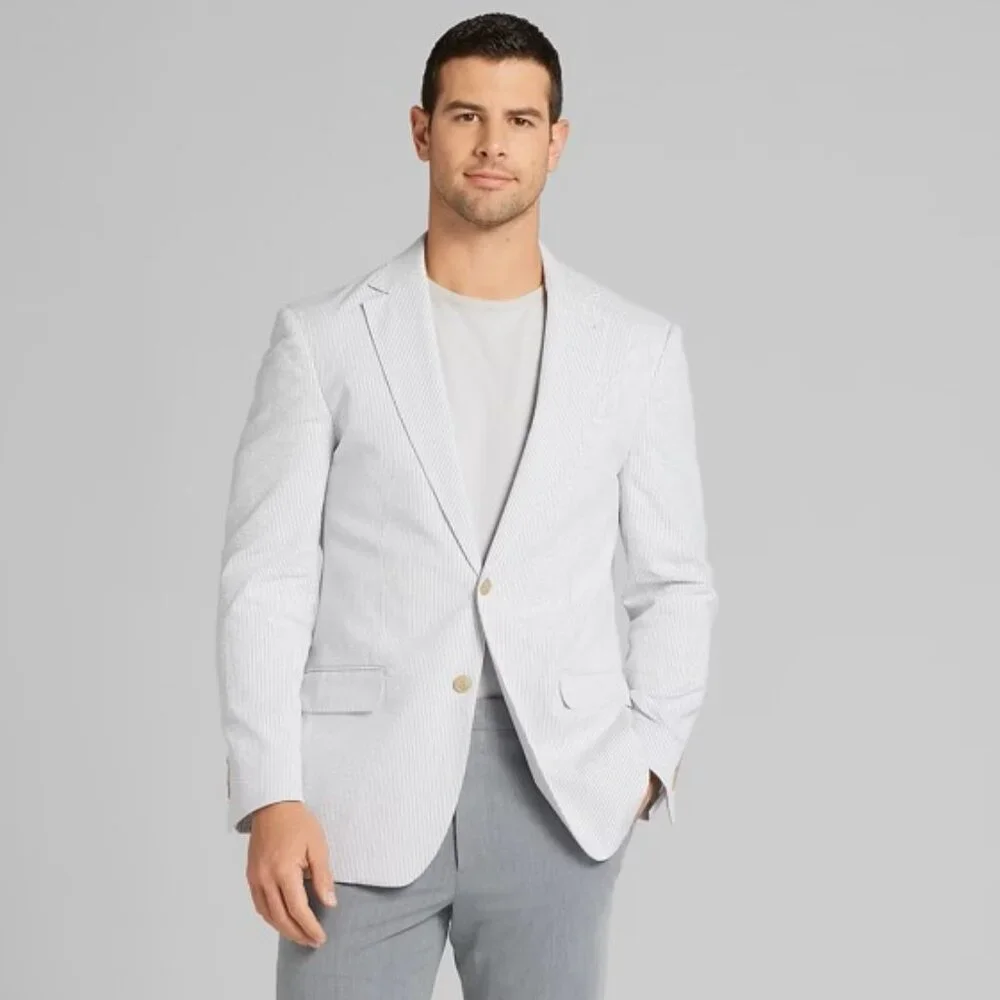 NEW Joseph Abboud Modern Fit Seersucker Sport Coat Blazer Jacket Sportcoat - Picture 1 of 8